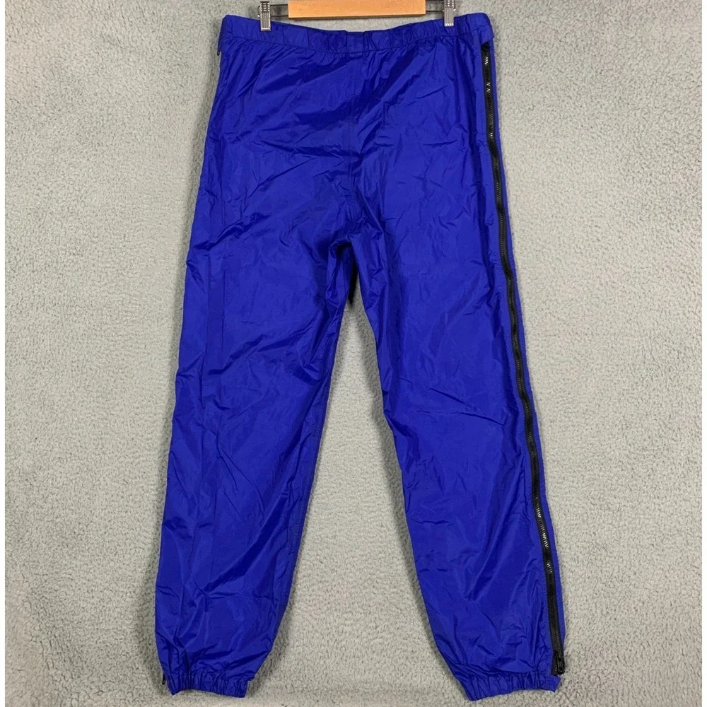 Vintage REI Gore-Tex Rain Pants Men's Medium Blue Side Zip‎ Waterproof Snow USA